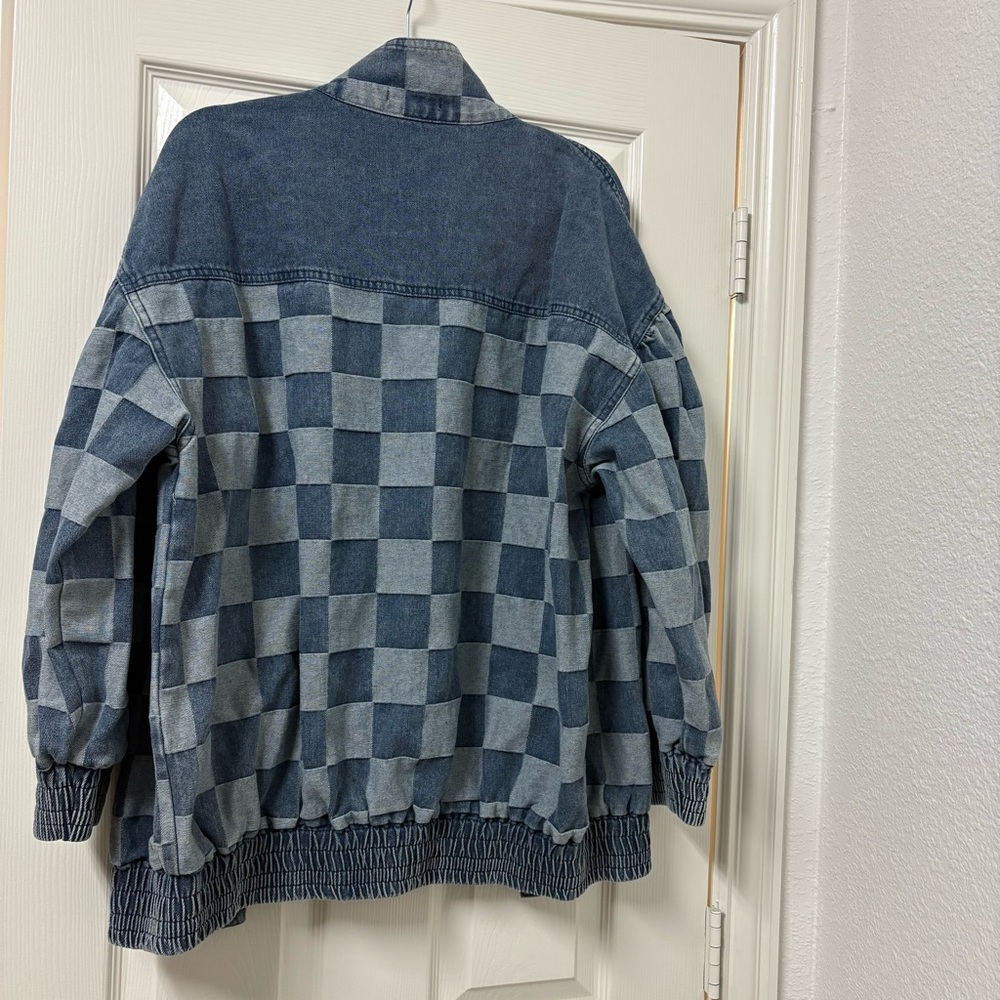 Double Take Denim Checkered Jacket - image 6